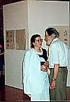 Exhibition with Audio-Visual Time Structures in the gallery called 'Amtshimmel' in Baden (1992) together with Lucia Coray. Photo: Margrit Lakner and YL.