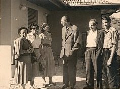 f.l.t.r: Vardina Shlonsky, ?, ?, Copland, Frank Pelleg, YL.